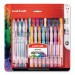 Uni-Ball UBC2004056 Stick Gel Pen, 17 Micro; 7 Med, Assorted Ink, Clear Barrel, 24/Set