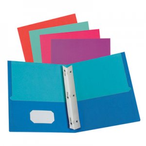 Oxford OXF51276 Twisted Twin Smooth Pocket Folder w/Fasteners, Letter, Assorted, 10/Pack, 20 Packs/Carton