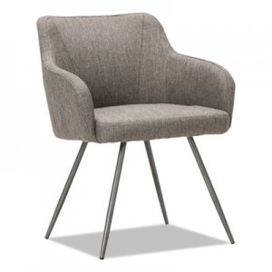 Alera ALECS4351 Captain Series Guest Chair, Gray Tweed