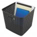 Advantus AVT40376 Plastic Weave Bin, Extra Large, 12.5" x 12.5" x 11.13", Black, 2/Pack