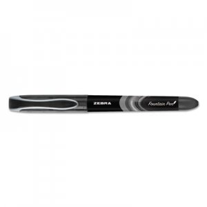 Zebra ZEB48310 Fountain Pen, Fine 0.6mm, Black Ink/Barrel, Dozen