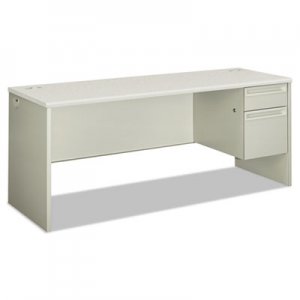 HON HON38856RB9Q 38000 Series Single Pedestal Credenza, 72w x 24d x 29.5h, Right, Silver/Gray