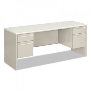 HON HON38854B9Q 38000 Series Kneespace Credenza, 72w x 24d x 29.5h, Silver Mesh/Light Gray