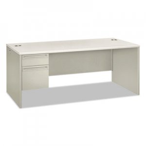 HON HON38294LB9Q 38000 Series Left Pedestal Desk, 72" x 36" x 30", Light Gray/Silver