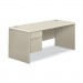 HON HON38292LB9Q 38000 Series Left Pedestal Desk, 66" x 30" x 30", Light Gray/Silver