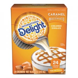 International Delight ITD101766 Flavored Liquid Non-Dairy Coffee Creamer, Caramel Macchiato, Mini Cups, 24/Box