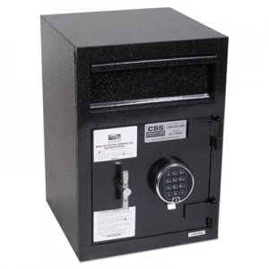 FireKing FIRSB2014BLEL Depository Security Safe, 0.95 cu ft, 14 x 15.5 x 20, Black