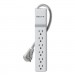 Belkin BLKBE10600006R Home/Office Surge Protector w/Rotating Plug, 6 Outlets, 6 ft Cord, 720J, White