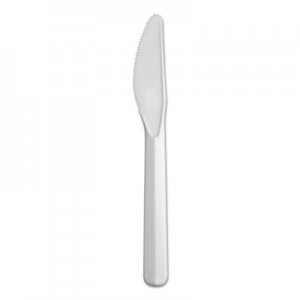 Dart DCCK5BW Bonus Polypropylene Cutlery, Knife, White, 5", 1000/Carton