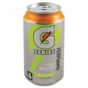 Gatorade GTD00901 Thirst Quencher Can, Lemon-Lime, 11.6oz Can, 24/Carton
