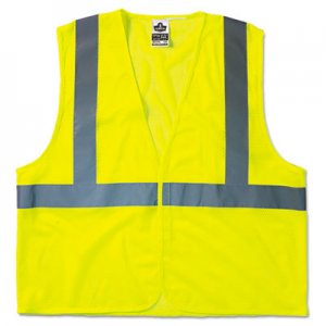 Ergodyne EGO21025 GloWear 8210HL Class 2 Economy Vest, Polyester Mesh, Hook Closure, Lime, L/XL