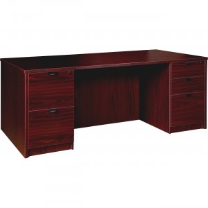 Lorell PD3672DPMY Prominence Mahogany Laminate Office Suite