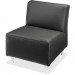 Lorell 86917 Fuze Modular Series Black Leather Guest Seating