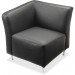 Lorell 86918 Fuze Modular Series Black Leather Guest Seating