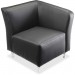 Lorell 86919 Fuze Modular Series Black Leather Guest Seating