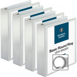 Business Source 09957BD Round-ring View Binder