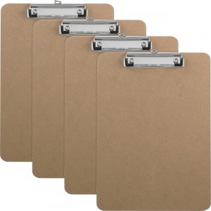 Business Source 16508BX Flat Clip Hardboard Clipboard