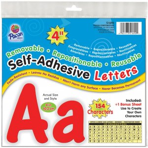 Pacon 51694 154 Character Self-adhesive Letter Set