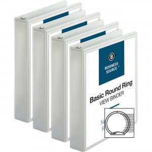 Business Source 09955BD Round-ring View Binder