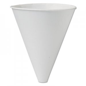 Dart SCC10BFC Bare Eco-Forward Treated Paper Funnel Cups, 10oz. White, 250/Bag, 4 Bags/Carton