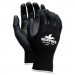 MCR CRW9669M Economy PU Coated Work Gloves, Black, Medium, 1 Dozen