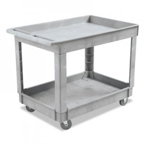 Boardwalk BWK4024UCGRA Utility Cart, Two-Shelf, Plastic Resin, 24w x 40d, Gray