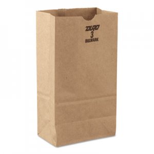 Genpak BAGGX3500 Grocery Paper Bags, 4.75" x 8.56", Kraft, 500 Bags