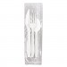 Dart SCCRSW7Z Reliance Medium Heavy Weight Cutlery Kit: Knife/Fork/Spoon, White, 500 Packs/CT