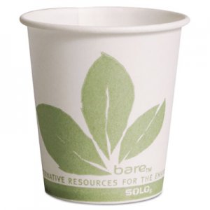 Dart SCC44BB Bare Eco-Forward Paper Treated Water Cups, 3oz, Cold, 100/Sleeve, 50 Sleeves/CT