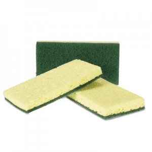 Royal RPPS740C20 Heavy-Duty Scrubbing Sponge, Yellow/Green, 20/Carton