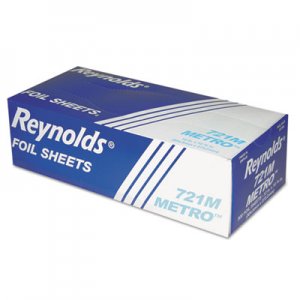 Reynolds Wrap RFP721M Metro Pop-Up Aluminum Foil Sheets, 12 x 10 3/4, Silver, 500/Box, 6/Carton