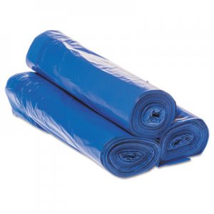 Inteplast Group IBSDTH3040B Low-Density Can Liner, "Soil Linen" Text, 30-1/2x40, 30-Gal, 1 Mil, Blue, 8/CT