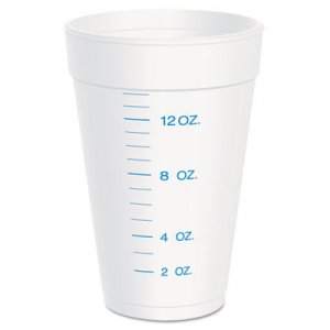 Dart DCC16J16GRAD Graduated Foam Cup, 16 Ounces, 25 per Pack, 40 Packs/Carton