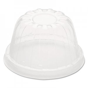 Dart DCC12HDLC D-T Sundae/Cold Cup Lids, Fits Foam Cups, Clear, 1,000 lids/CT, 50/PK, 20PK/CT