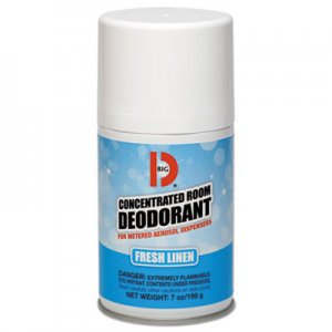 Big D BGD472 Metered Concentrated Room Deodorant, Fresh Linen Scent, 7 oz Aerosol, 12/Box