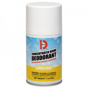 Big D BGD451 Metered Concentrated Room Deodorant, Lemon Scent, 7 oz Aerosol, 12/Carton