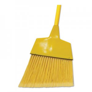 Boardwalk BWKBRMAXIL Poly Fiber Angled-Head Lobby Brooms, 55", Yellow Metal Handle, 12/Carton