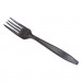 Dixie DXEPFH53C Individually Wrapped Heavyweight Utensils, Fork, Plastic, Black, 1000/Carton