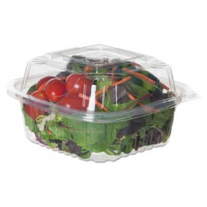 Eco-Products ECOEPLC6 Renewable & Compostable Clear Clamshells - 6" x 6" x 3", 80/PK, 3 PK/CT