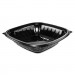 Dart DCCB32SB PresentaBowls Pro Black Square Bowls, 32 oz, 8.5 x 8.5 x 2, 63/Bag, 4 Bags