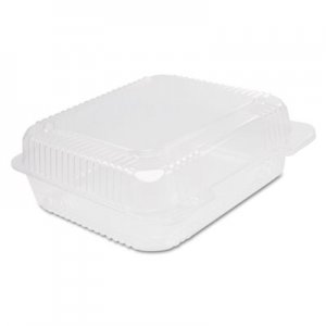 Dart DCCC51UT1 Staylock Clear Hinged Container, Plastic, 8 3/10 x 7 4/5 x 3, 125/Bag, 2BG/CT