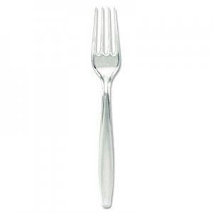 Dixie DXEFH017 Plastic Cutlery, Forks, Heavyweight, Clear