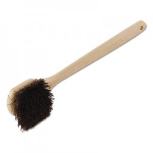 Boardwalk BWK4120 Utility Brush, Palmyra Bristle, Plastic, 20", Tan Handle