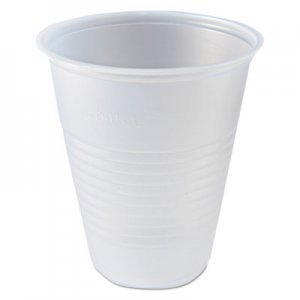 Fabri-Kal FABRK7 RK Ribbed Cold Drink Cups, 7 oz, Clear