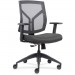 Lorell 83111A202 Mid-Back Chairs wth Mesh Back & Fabric Seat