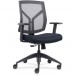 Lorell 83111A204 Mid-Back Chairs wth Mesh Back & Fabric Seat