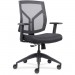 Lorell 83111A205 Mid-Back Chairs wth Mesh Back & Fabric Seat