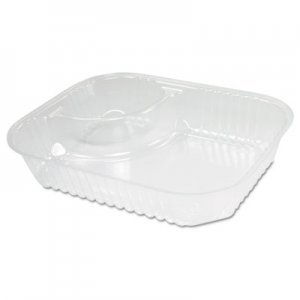 Dart DCCC68NT2 ClearPac Large Nacho Tray, 2-Compartments, 3.3 oz, 6.2 x 6.2 x 1.6, Clear