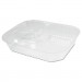 Dart DCCC68NT2 ClearPac Large Nacho Tray, 2-Compartments, 3.3 oz, 6.2 x 6.2 x 1.6, Clear