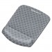 Fellowes FEL9549701 PlushTouch Mouse Pad with Wrist Rest, 7 1/4 x 9 3/8 x 1, Gray/White Lattice
